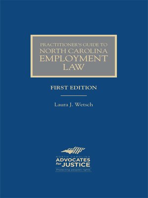 cover image of Practitioner's Guide to North Carolina Employment Law